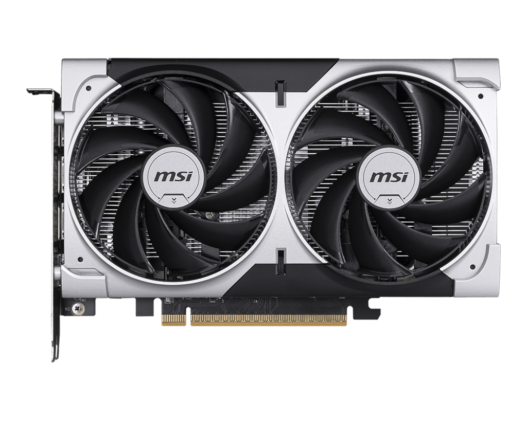 MSI GeForce RTX 5050 8 GB VENTUS 2X OC – NVIDIA Blackwell, 2560 CUDA Cores, 2617 MHz Boost, 20 Gbps GDDR6, 3× DP 2.1b, HDMI 2.1b, PCIe 5.0, 130 W TDP