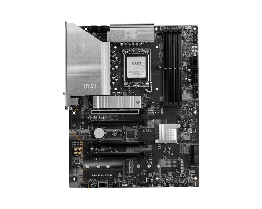 لوحة أم MSI PRO Z890‑S WIFI ATX - Intel Z890، LGA1851، DDR5‑256GB، PCIe 5.0 x16، M.2 Gen 5، Wi‑Fi 7 + 2.5 GbE، Thunderbolt 4، USB4