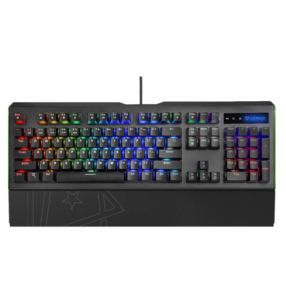 لوحة مفاتيح الألعاب الميكانيكية السلكية Vertux Toucan Pro-Gamer .EN/AR