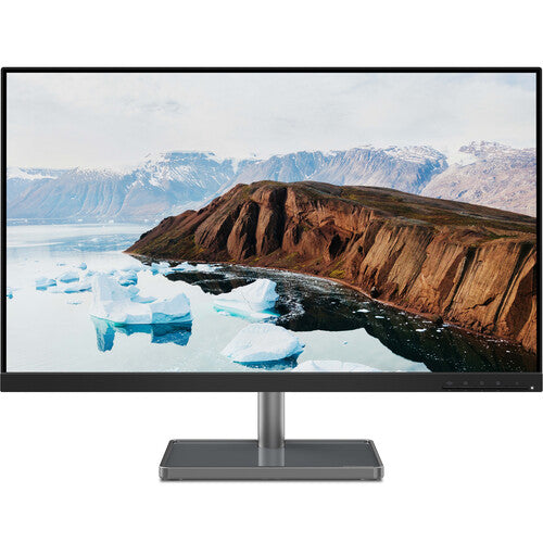 Lenovo L27m-30-2022 - شاشة يومية - 27 بوصة FHD - 75 هرتز - AMD FreeSync - معتمدة للضوء الأزرق المنخفض - حامل قابل للإمالة - مكبرات صوت مدمجة - HDMI وVGA وUSB-C، رمادي