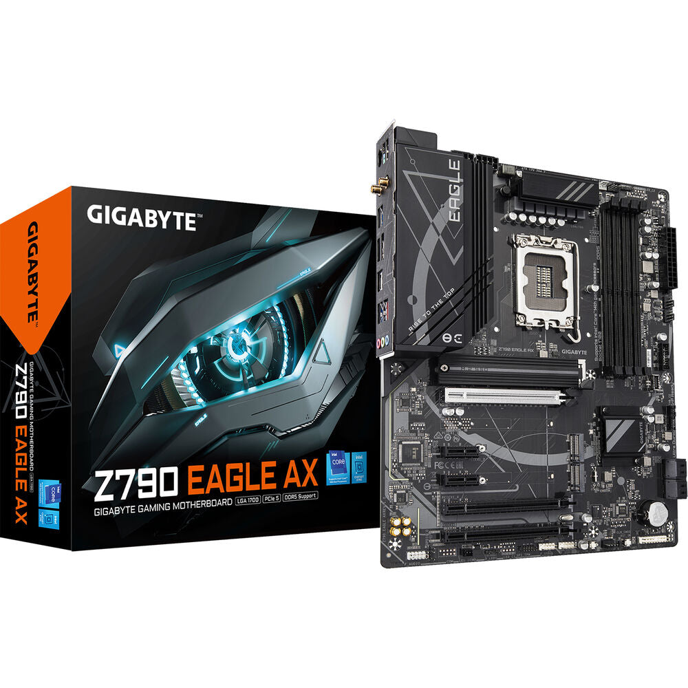 لوحة أم GIGABYTE Z790 EAGLE AX ATX - Intel LGA1700، DDR5، PCIe 5.0، Triple M.2، USB-C، Wi-Fi 6E، 2.5GbE LAN، EZ-Latch، Smart Fan 6