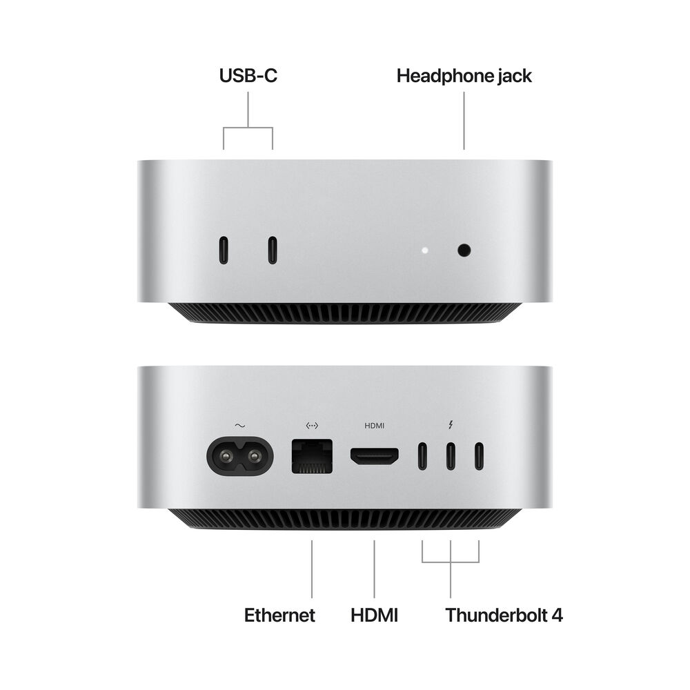 Apple 2024 Mac mini (Apple M4 chip with 10-core cpu and 10-core gpu, 16GB Unified Memory, 256GB) - Silver