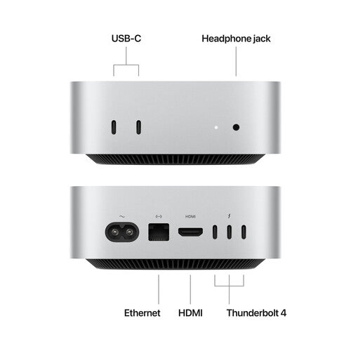 Apple Mac mini (Apple M4 chip with 10-core cpu and 10-core gpu, 24GB Unified Memory, 256GB) - Silver