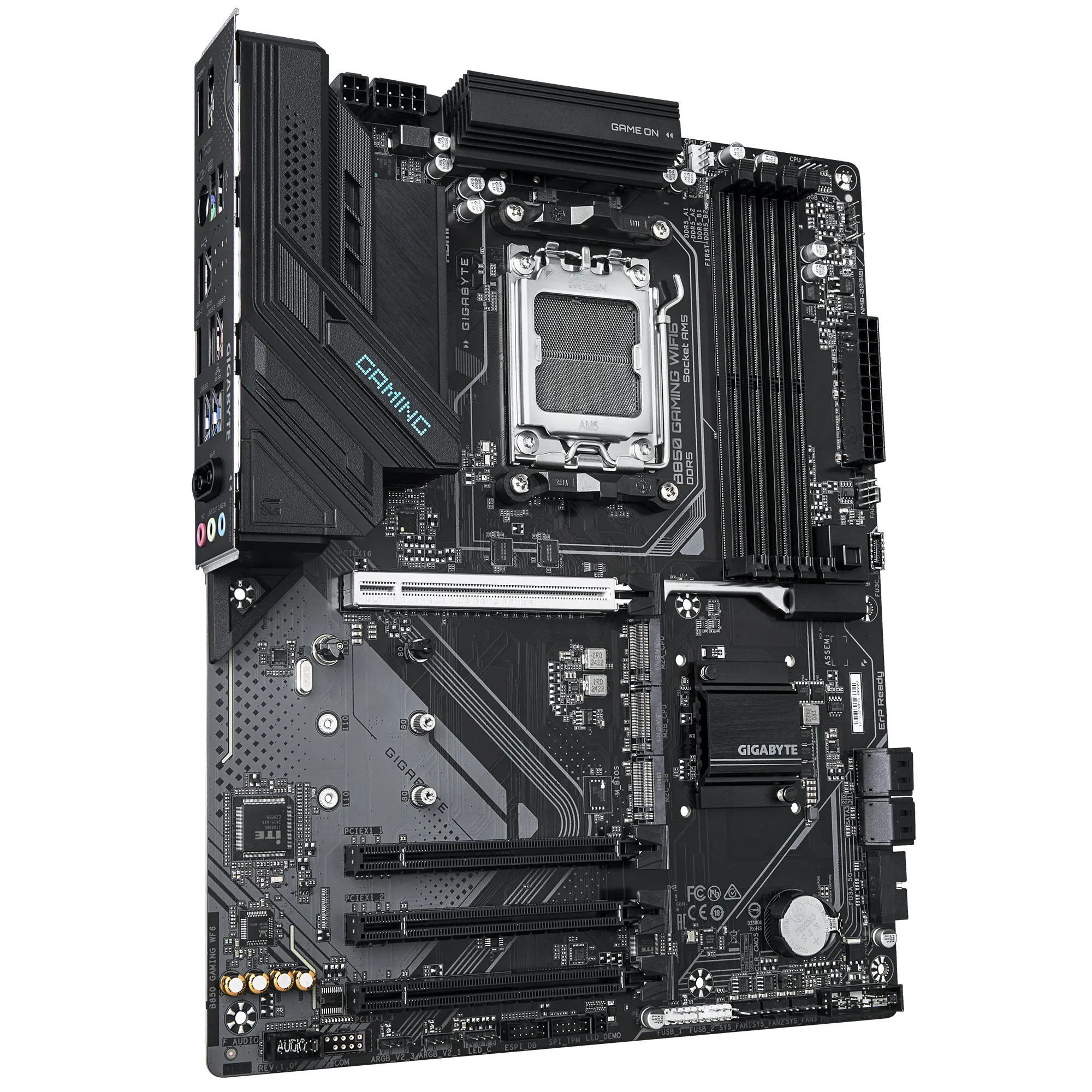 GIGABYTE B850 GAMING WIFI6 - AM5، DDR5 OC 8200MT/s، PCIe EZ-Latch، Wi-Fi 6، GbE LAN، USB-C، وضع X3D Turbo