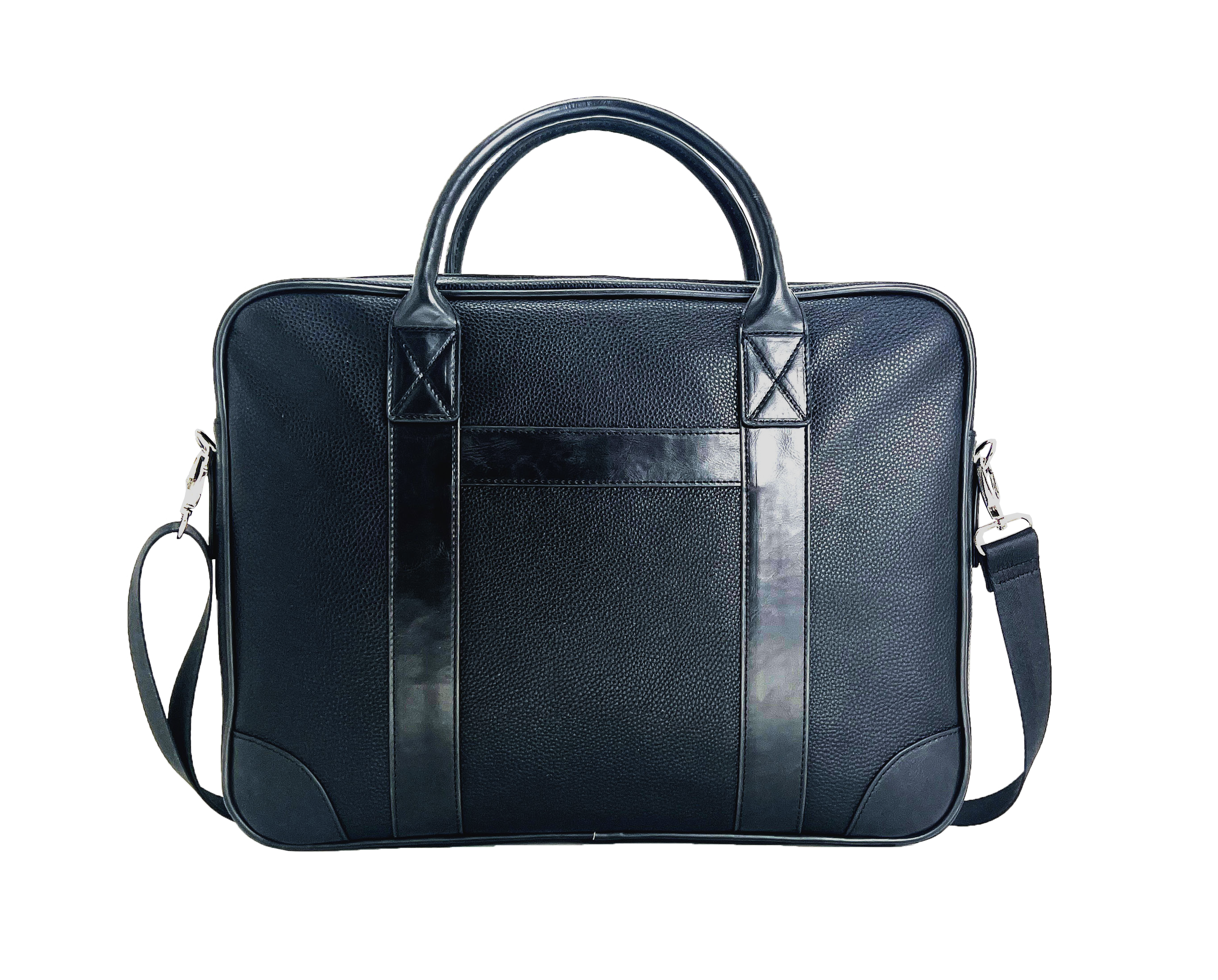 UNION 16" PU Leather Business Carry Bag – Elegant Laptop & Document Case, Black