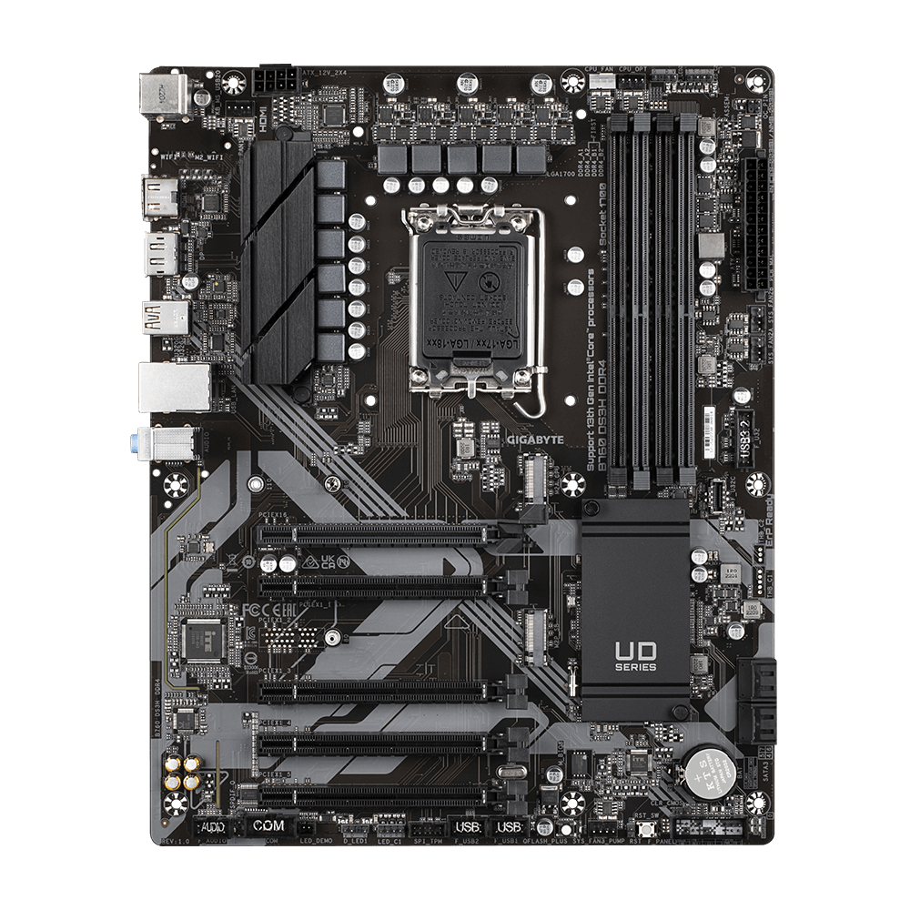 GIGABYTE B760 DS3H DDR4 ATX Motherboard – Intel LGA1700, DDR4, PCIe 4.0, Dual M.2, USB 3.2 Gen 2x2, GbE LAN, EZ-Latch, Smart Fan 6