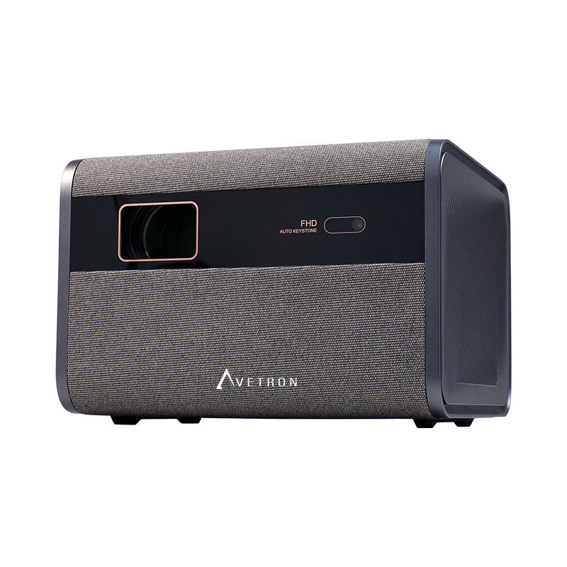 جهاز عرض Avetron Mini LED - دقة أصلية 1080 بكسل، 550 لومن ANSI، تركيز تلقائي، نظام Android 11، شاشة بحد أقصى 120 بوصة، مكبرات صوت مزدوجة 5 وات، دعم 4K