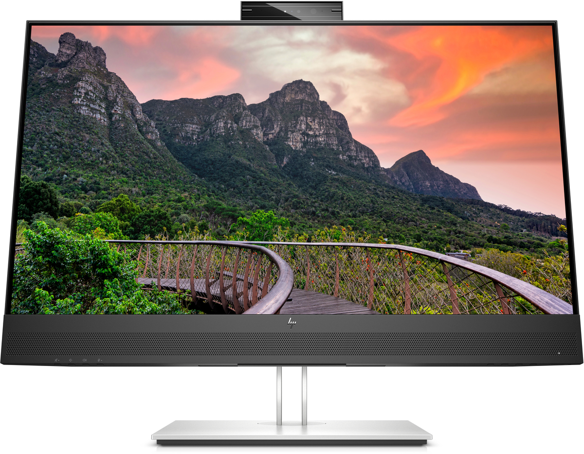 HP E27m G4 27″ QHD USB‑C Conferencing Monitor – 5 MP Pop‑Up Cam, 65 W PD, 99 % sRGB, USB Hub, RJ‑45, Tilt/Swivel/Pivot
