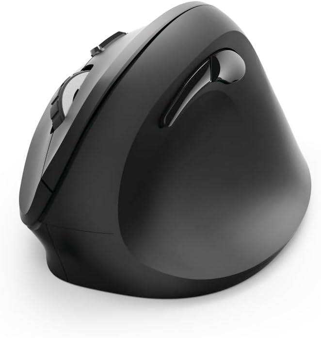 Hama EMW-500 Wireless Vertical Ergonomic Mouse – 6-Button 2.4GHz, 1000/1400/1800 DPI, Rubberised Grip