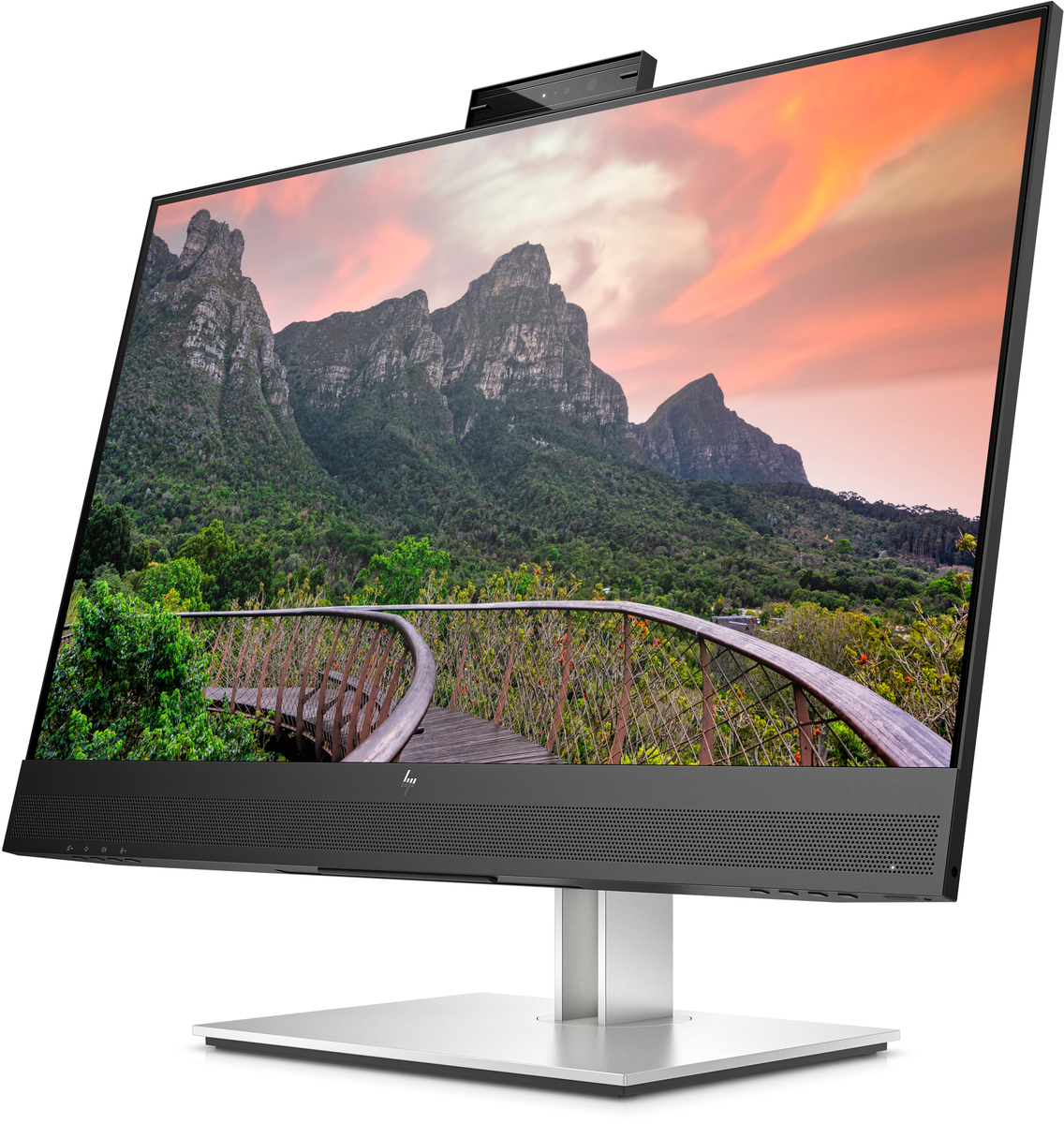 HP E27m G4 27″ QHD USB‑C Conferencing Monitor – 5 MP Pop‑Up Cam, 65 W PD, 99 % sRGB, USB Hub, RJ‑45, Tilt/Swivel/Pivot