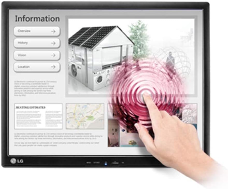 LG 19MB15T 19-inch IPS SXGA Touch Screen Monitor with D-Sub,USB- Black