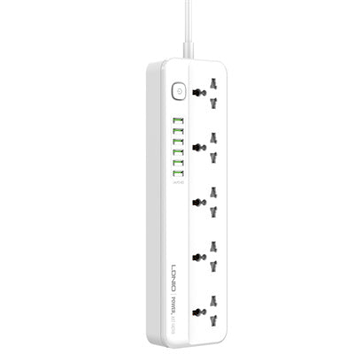 LDNIO SC5614 مشترك طاقة للشحن السريع مع 5 منافذ عالمية و6 منافذ USB ومقبس تمديد سلك الطاقة 2 متر