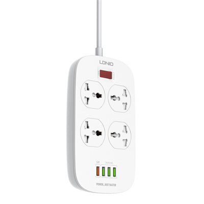 LDNIO SC4407 منفذ عالمي شحن سريع قطاع الطاقة QC3.0 Usb قطاع الطاقة المملكة المتحدة التوصيل عرام حامي قطاع الطاقة