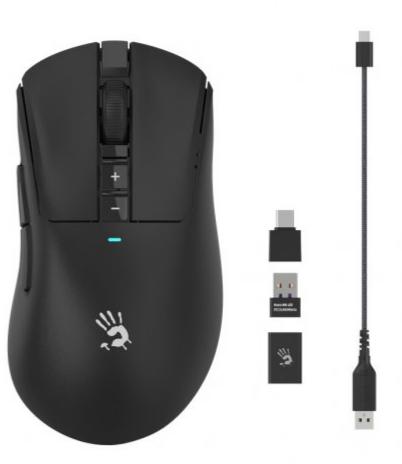 ماوس الألعاب اللاسلكي Bloody R73 Ultra Black ثنائي الوضع