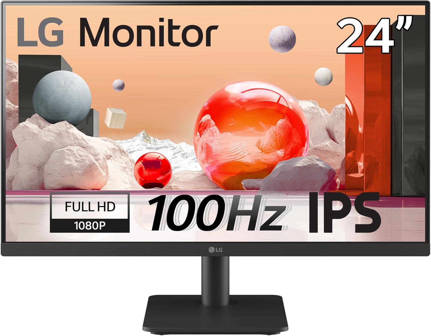LG 24MS500‑B 24″ Full HD IPS Monitor – 100 Hz, ms (GtG