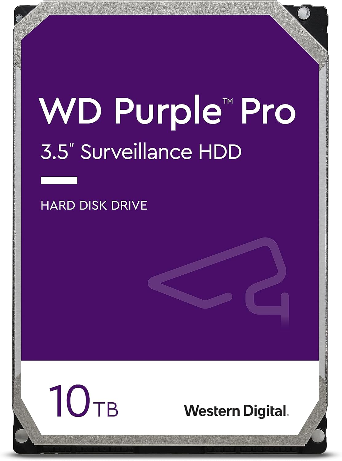 WD Purple Pro 10TB Surveillance HDD – 3.5" SATA 6Gb/s, 7200 RPM, 512MB Cache, 550TB/yr Workload, CMR, AllFrame