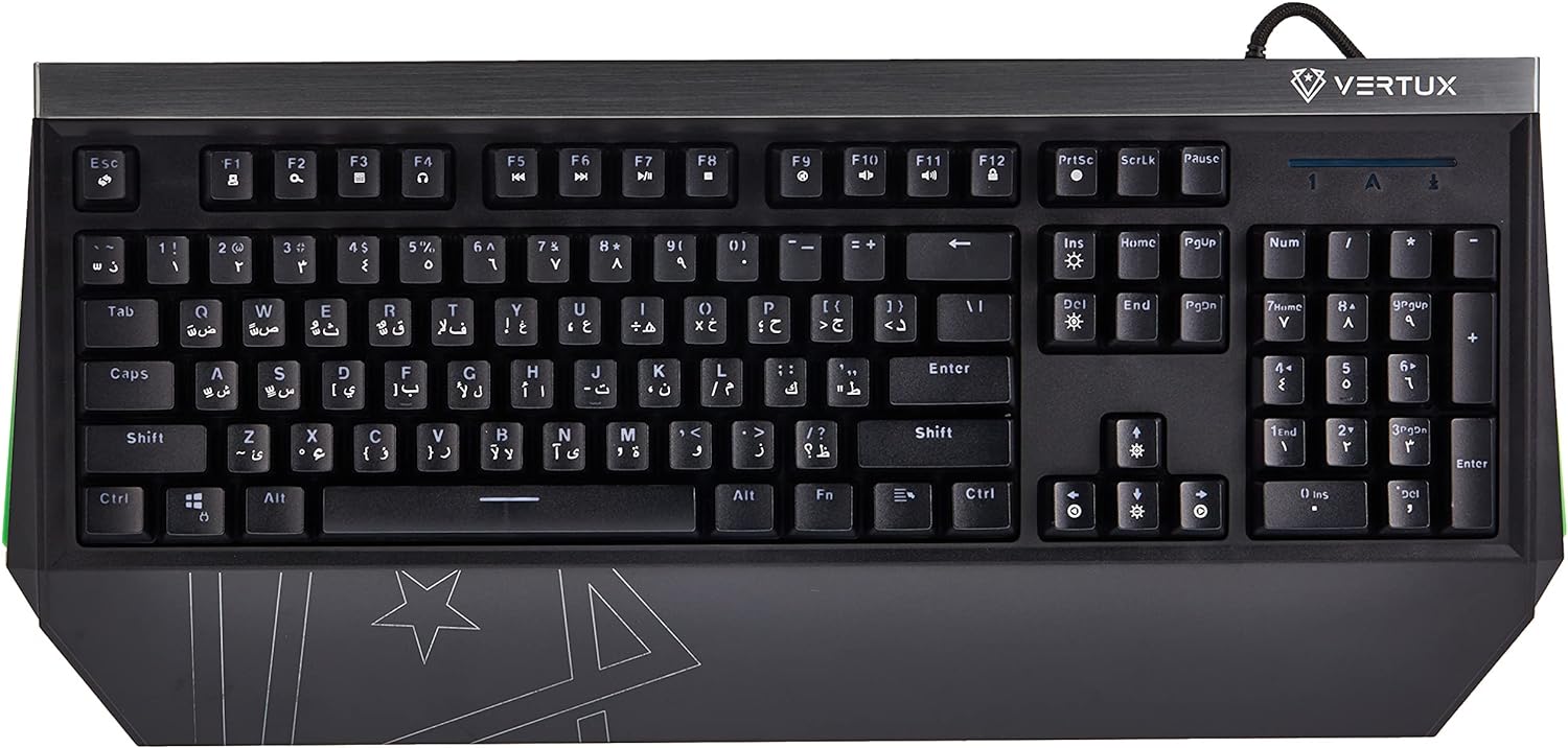 Vertux Tantalum Precision Pro Mechanical Gaming Keyboard – Outemu Blue Switches, RGB Backlighting, 50 Million Keystrokes