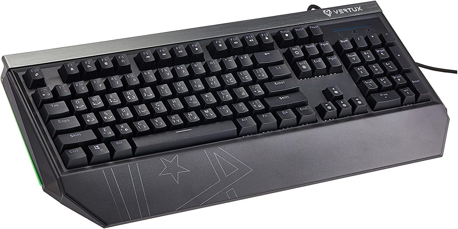 Vertux Tantalum Precision Pro Mechanical Gaming Keyboard – Outemu Blue Switches, RGB Backlighting, 50 Million Keystrokes