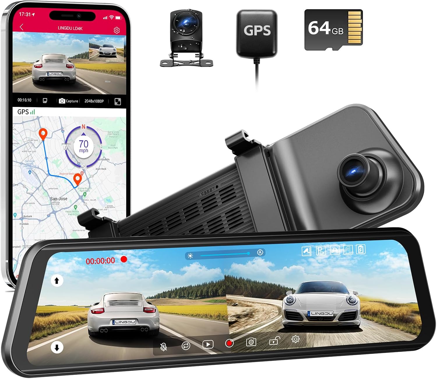 Gps Best Dash Cam Front And Rear With Parking Mode Dual Dash Cam