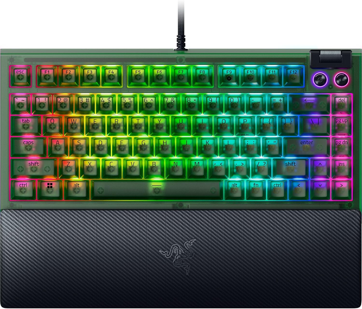 Razer BlackWidow V4 75% Phantom Green Editon - Hot-swappable