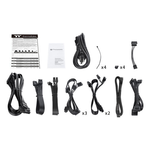 Thermaltake Toughpower GF3 بقدرة 850 واط Gold – ATX 3.0، جاهز لـ PCIe 5.0 (12VHPWR)، 80 PLUS Gold، كامل التركيب، مروحة Smart Zero