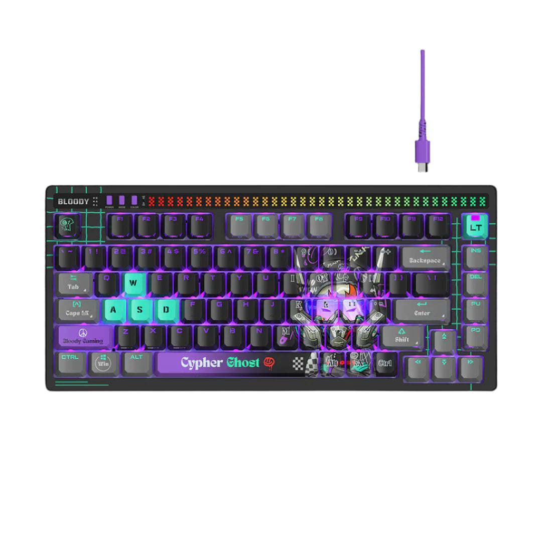 Bloody AT75 Alpha Optical Switch Mechanical Keyboard 75% - Cypher