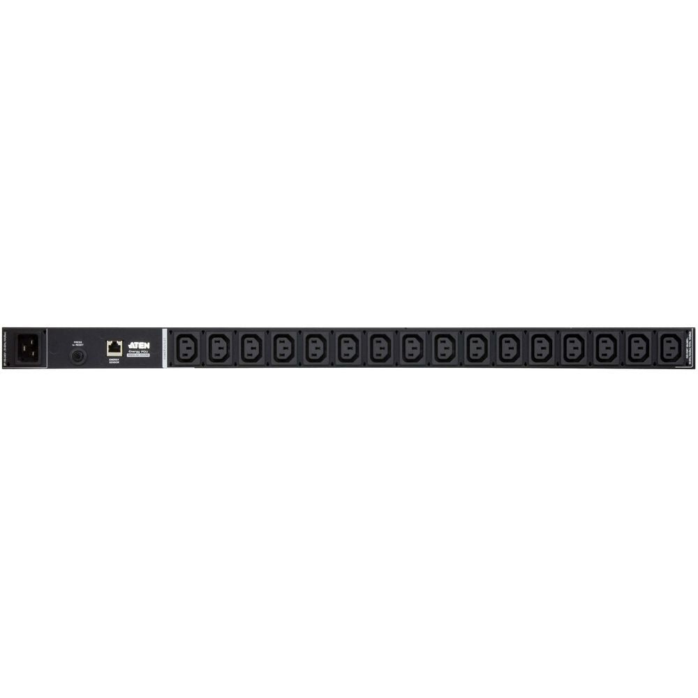 ATEN وحدة توزيع طاقة 20A/16A بــ 16 منفذ مع مخارج IEC C13، تصميم موفر للمساحة 0U للتركيب على الرف، مراقبة تيار لحظية، مدخل 100-240V