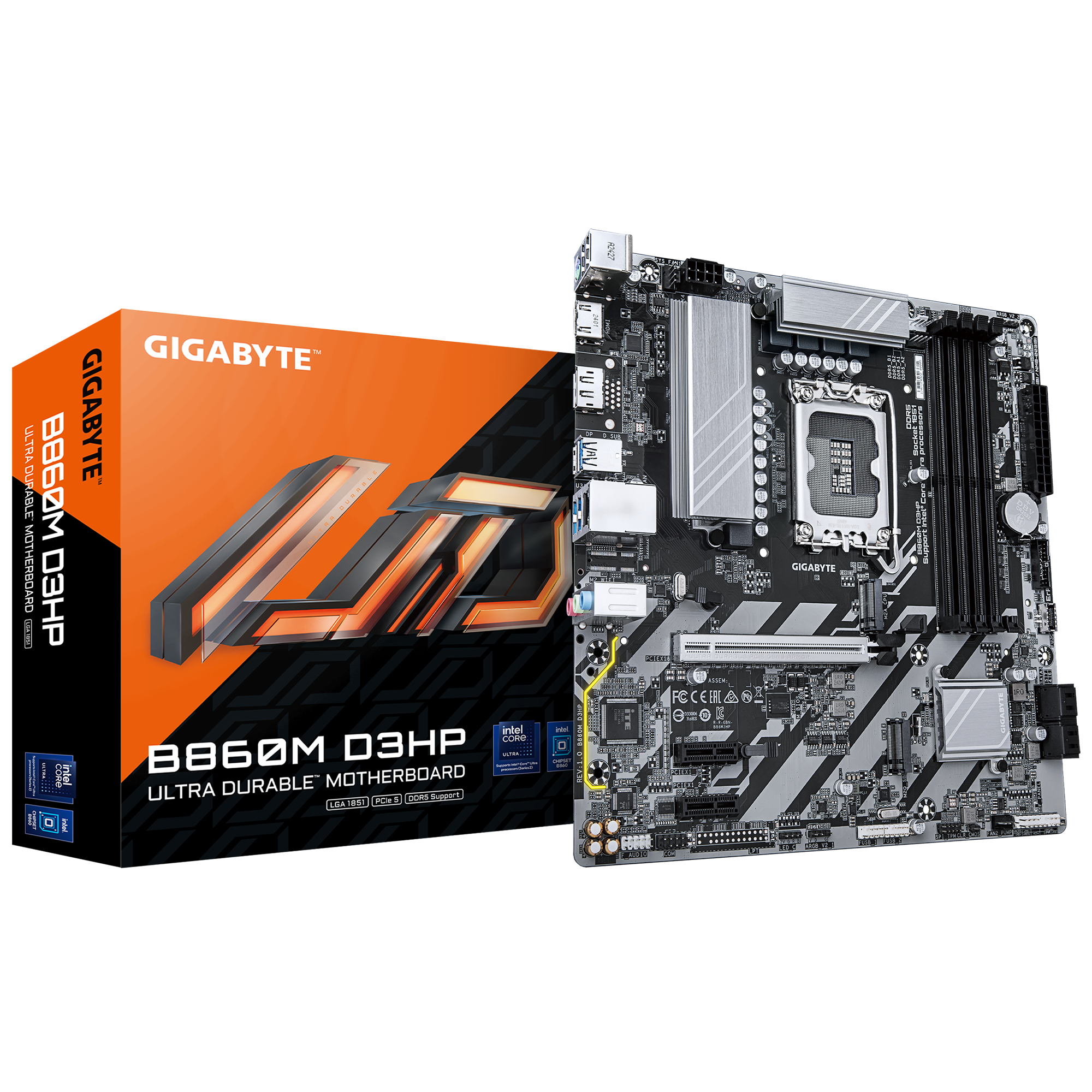 Gigabyte B860M D3HP mATX Motherboard – LGA 1851, DDR5 up