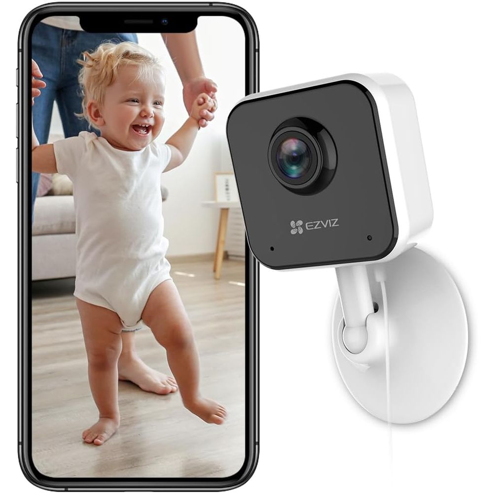 كاميرا EZVIZ H1c الذكية المنزلية الداخلية بدقة 1080 بكسل مع محادثة ثنائية الاتجاه، ورؤية ليلية، وتنبيهات حركة، ووضع السكون، وقاعدة مغناطيسية