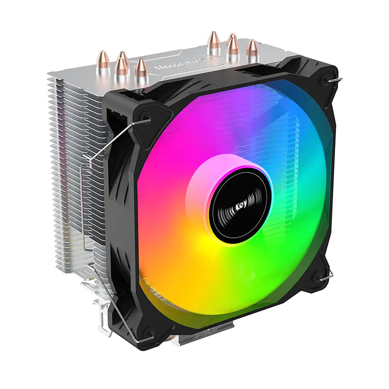Huntkey Frozen 400SE RGB CPU Cooler – 4 Heat Pipes, 120 mm Fan