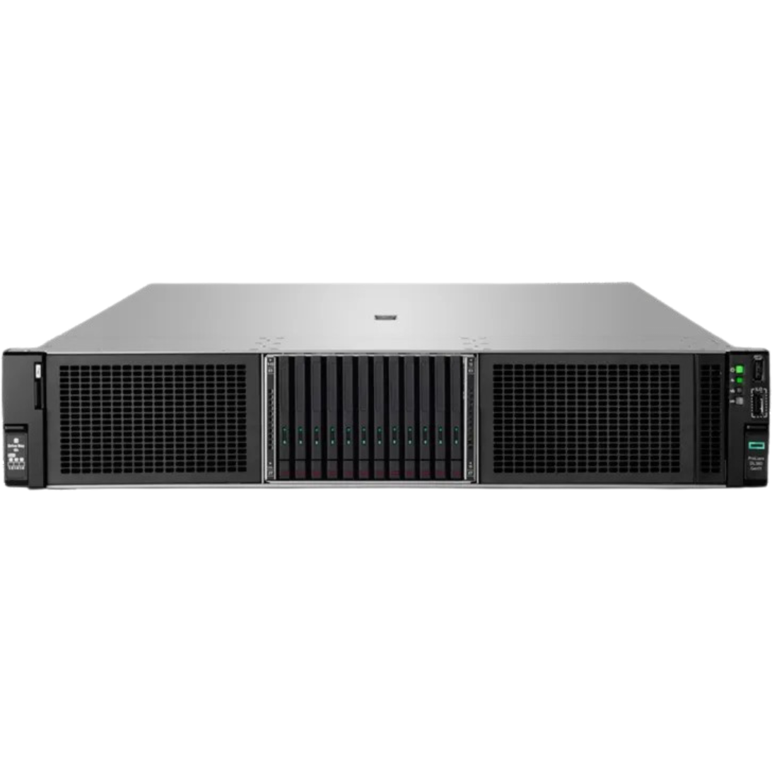 خادم HPE ProLiant DL380 من الجيل الحادي عشر، معالج Xeon Silver 4510 ثنائي النواة، ذاكرة DDR5 سعة 64 جيجابايت، قرصان SSD سعة 960 جيجابايت، قرصان SAS سعة 1.2 تيرابايت، 4 منافذ LAN سعة 1 جيجابايت، مزودا طاقة بقدرة 1000 واط، طقم سكة