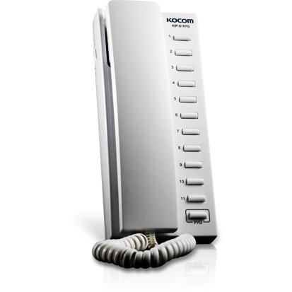 Kocom KIP-611PG 11-Channel Multiple Interphone – Handset Communication, 4-Wire, Surface Mount, DC 24V
