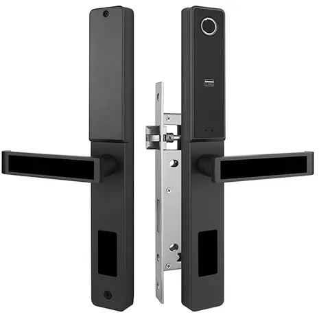 قفل ذكي Locstar-C81، أفضل قفل ذكي للأبواب المنزلقة للفناء، مزود بمقبض، وقفل Ttlock بتقنية البلوتوث، وقفل باب حديدي ببصمة الإصبع