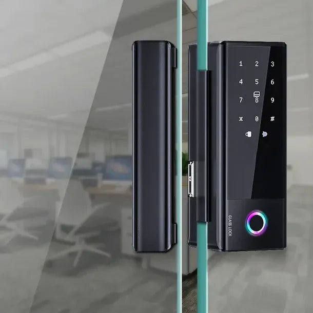 قفل باب ذكي رقمي إلكتروني من Locstar-C83a للمنزل الذكي، يعمل ببطاقة واي فاي، تطبيق Tuya، بصمة الإصبع، كلمة مرور