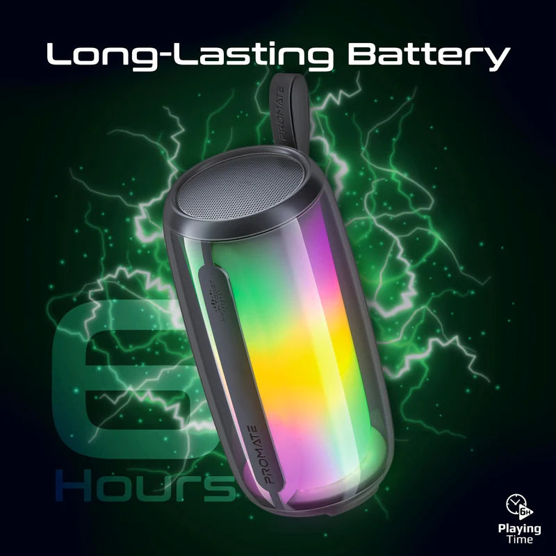 مكبر صوت Promate LumiTower LumiSound™ True Wireless Bluetooth v5.3 HD