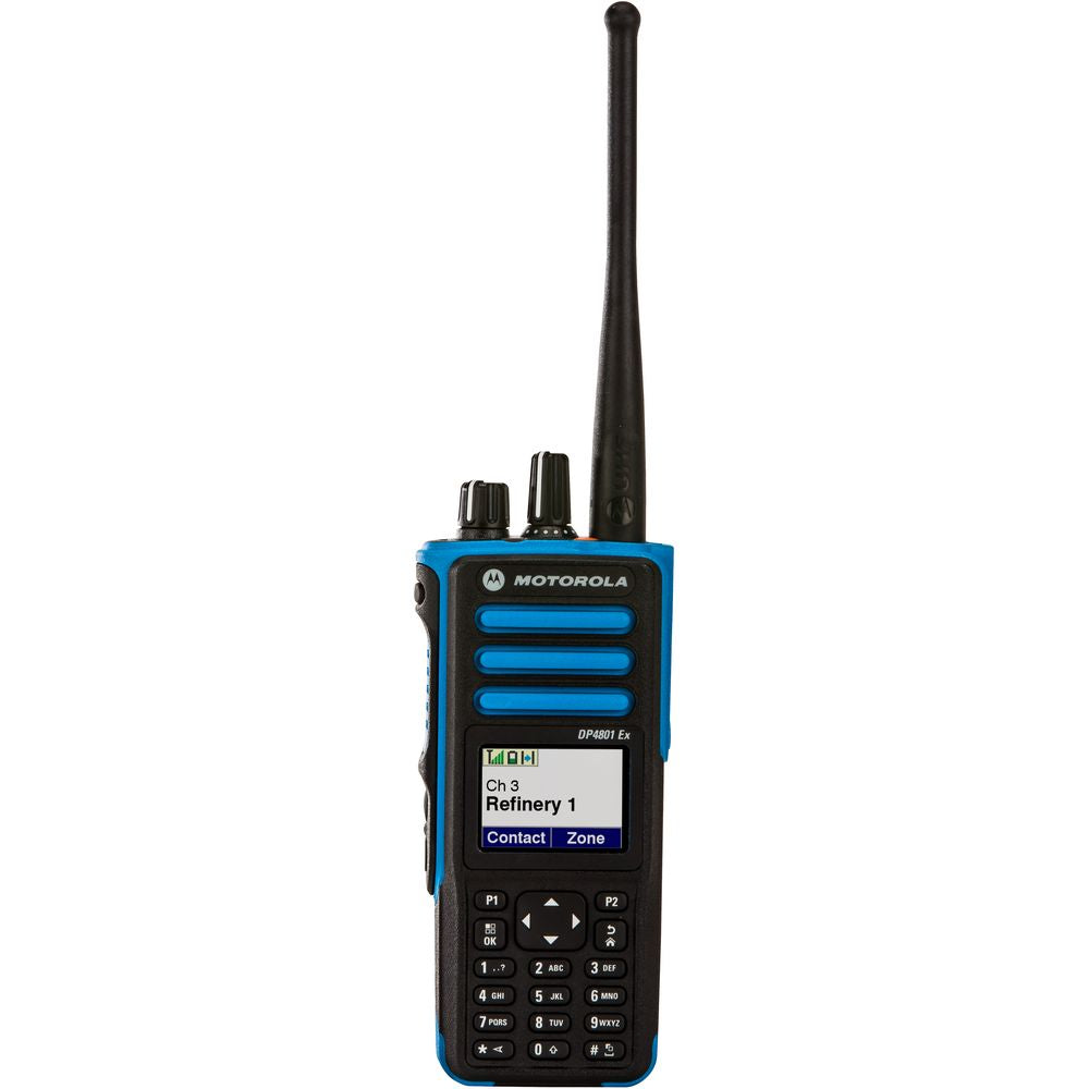 MOTOROLA DP4801Ex ATEX Digital Two-Way Radio, VHF, 1000 Channels, GPS, IP67, Man Down, Lone Worker, Full Keypad