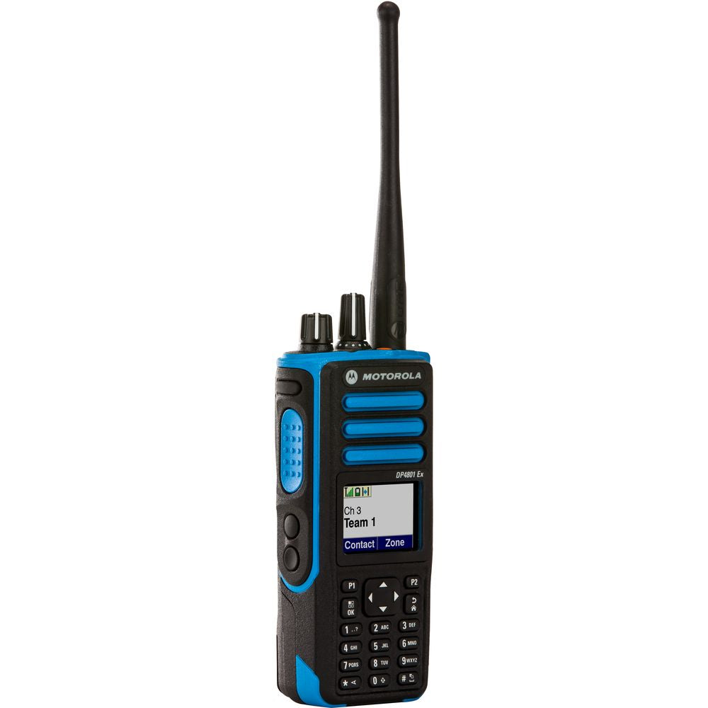 MOTOROLA DP4801Ex ATEX Digital Two-Way Radio, VHF, 1000 Channels, GPS, IP67, Man Down, Lone Worker, Full Keypad