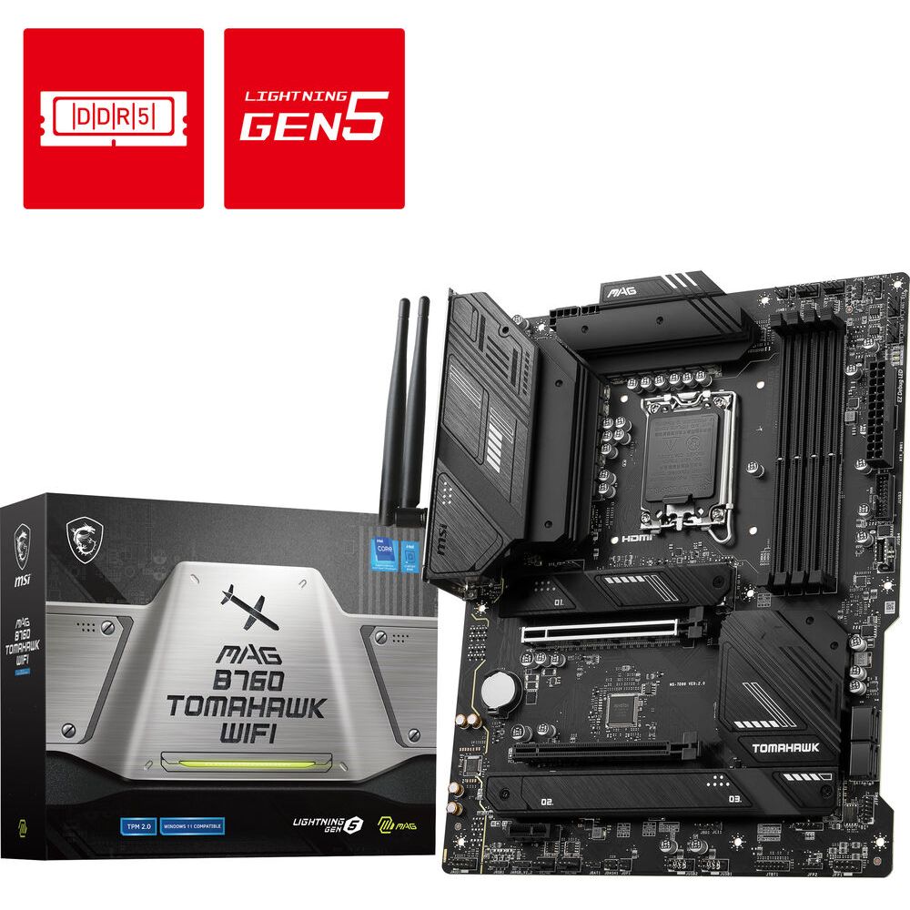 MSI MAG B760 TOMAHAWK WIFI DDR4 LGA1700 - www.stedile.com.br