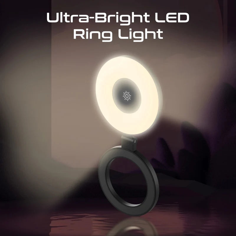 Promate MagHalo Ultra-Slim MagSafe Compatible Rechargeable LED Ring Light