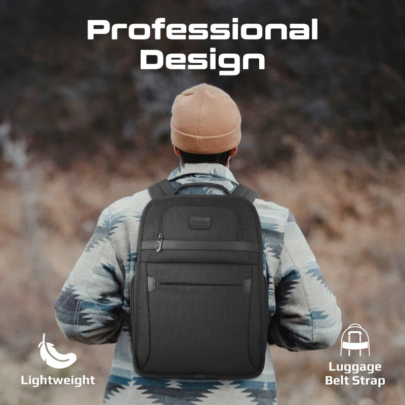 Promate Paramount-BP 15.6″ Laptop Backpack – Comfort Mesh Straps, Spacious Compartments, Durable 1680D Polyester