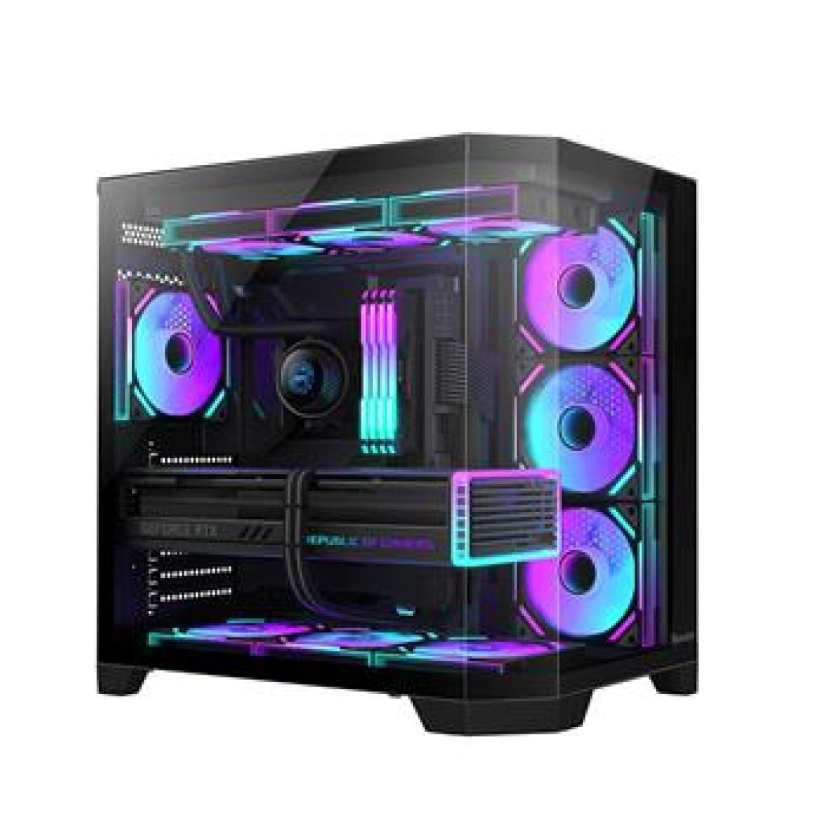 Huntkey S970 Max Storm Blizzard Edition Gaming PC Case, Full View