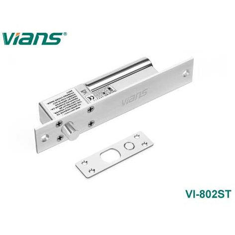 قفل الترباس الكهربائي VIANS VI-802ST مع مخرج الإشارة (مخرج إشارة حالة الباب + تأخير الوقت)