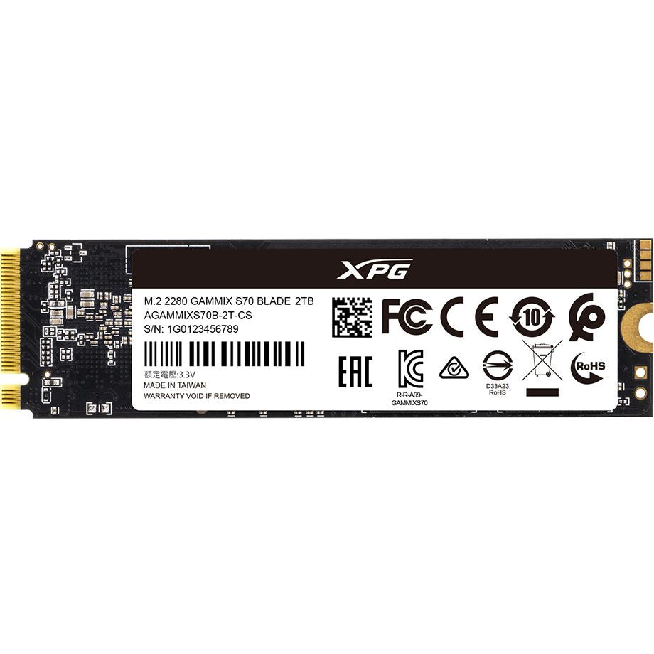 محرك الأقراص الصلبة XPG GAMMIX S70 BLADE PCIe Gen4x4 M.2 2280