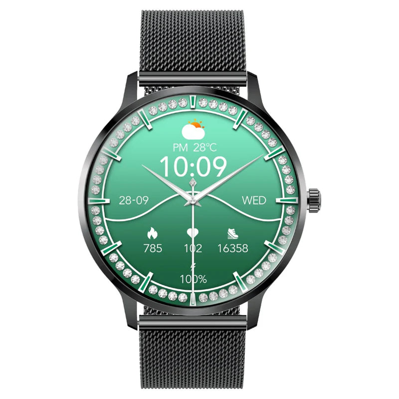 Promate xWatch US13 1.32″ Curved AMOLED Smartwatch – Bluetooth Calling, 100+ Sports Modes, IP68, 200 mAh Battery, Metal Case