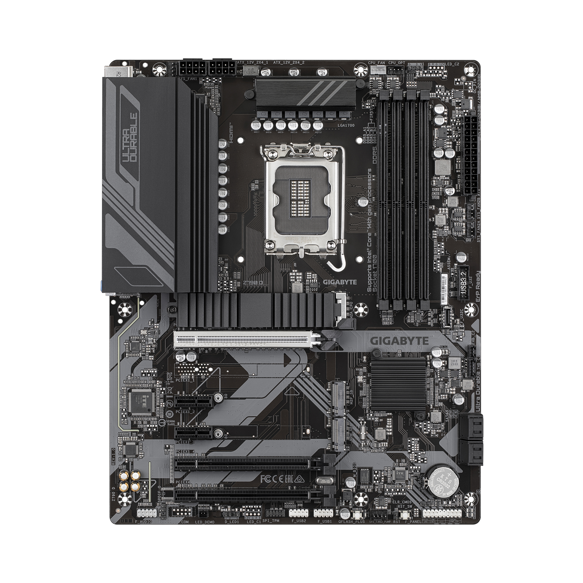 GIGABYTE Z790 D ATX Motherboard – LGA 1700, DDR5 7600 OC, PCIe 5.0 x16, Triple M.2, 2.5 GbE LAN, USB‑C 10 Gb/s, Smart Fan 6