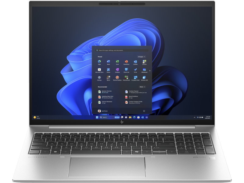 كمبيوتر محمول HP EliteBook 860 G11 مقاس 16 بوصة - معالج Core Ultra 7 155U - ذاكرة وصول عشوائي (RAM) سعة 16 جيجابايت - قرص SSD سعة 512 جيجابايت - نظام تشغيل Windows 11 Pro