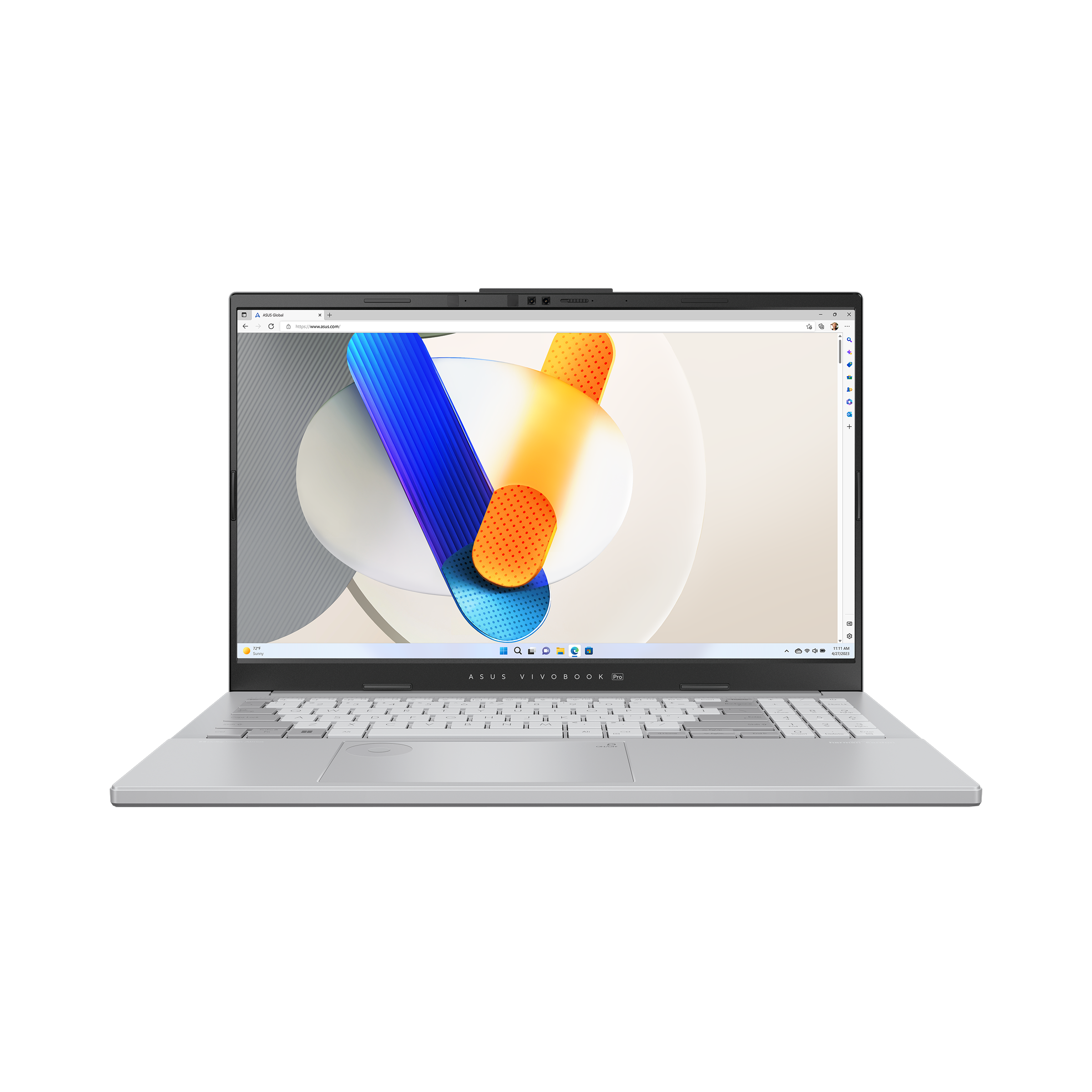 ASUS Vivobook Pro 15 OLED N6506MV-MA022 لاب توب 15.6 بوصة 3K 120 هرتز - Core Ultra 7 155H - 16 جيجابايت رام - 1 تيرابايت SSD - RTX 4060 8 جيجابايت - WIN 10 PRO K (فضي)