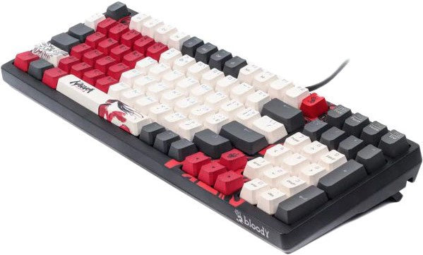 لوحة مفاتيح الألعاب الميكانيكية Bloody S98 Naraka Switch - مفتاح BLMS Red - تخطيط باللغة الإنجليزية/العربية