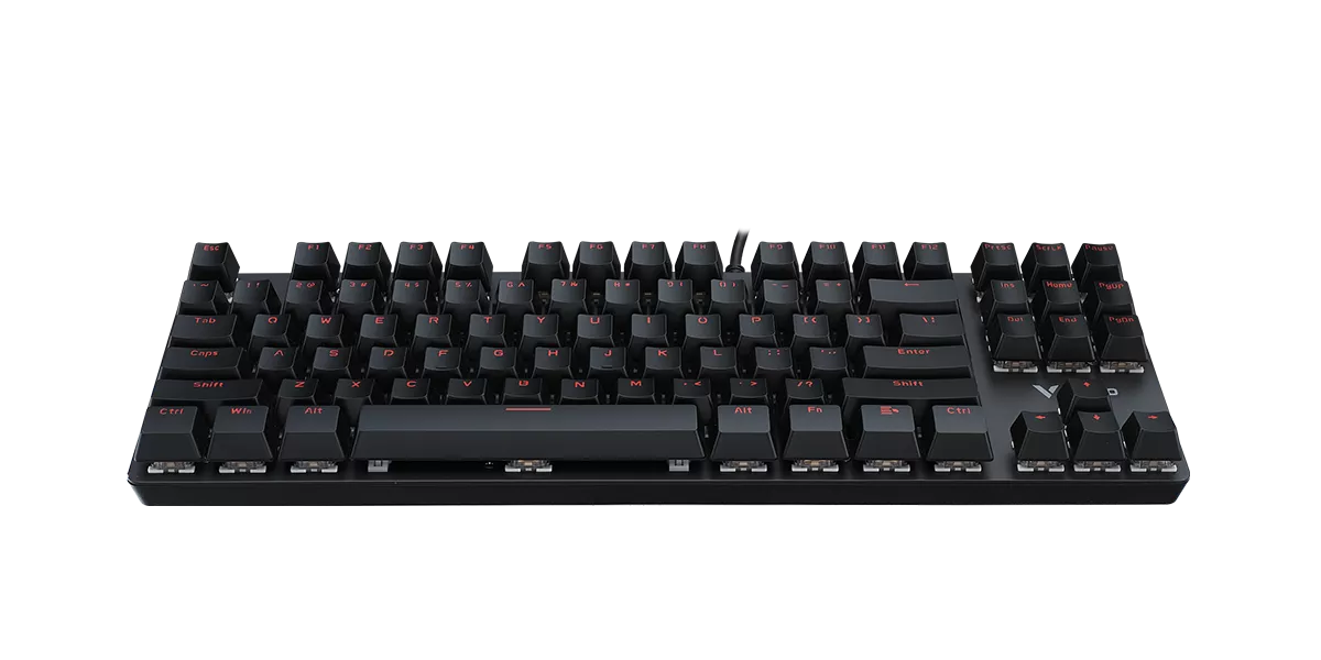 لوحة مفاتيح الألعاب الميكانيكية رابو V500 برو كاملة الحجم RGB - 104 مفاتيح، إطار من سبائك الألومنيوم، مقاومة للانسكاب، مفاتيح Kailh، USB-C
