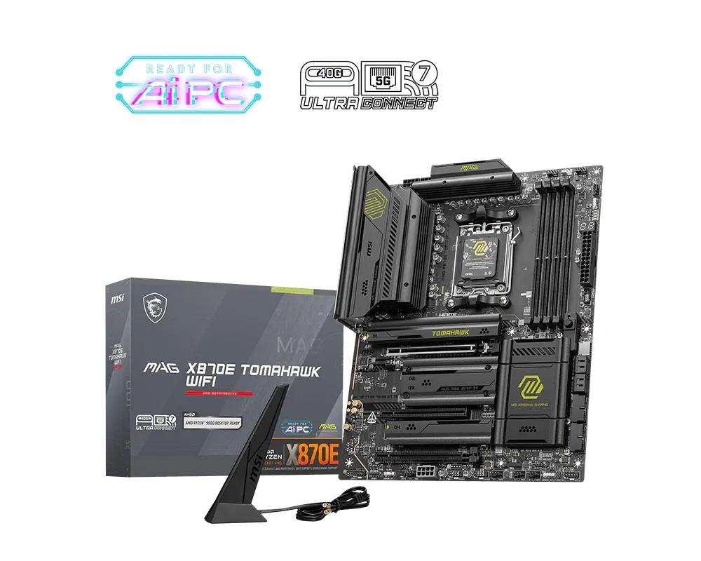 MSI MAG X870E Tomahawk WiFi AM5 Motherboard – DDR5, PCIe 5.0, USB4